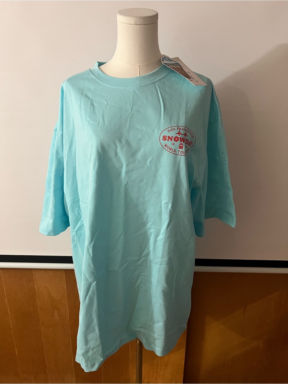 NWT Snow day San Francisco cable car tee heavyweight cotton oversized XXL